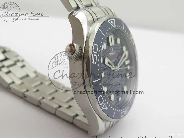 0115 Seamaster Diver 300M ORF 1:1 Best Edition Blue Ceramic Blue Dial on SS Bracelet A Breathable 7869